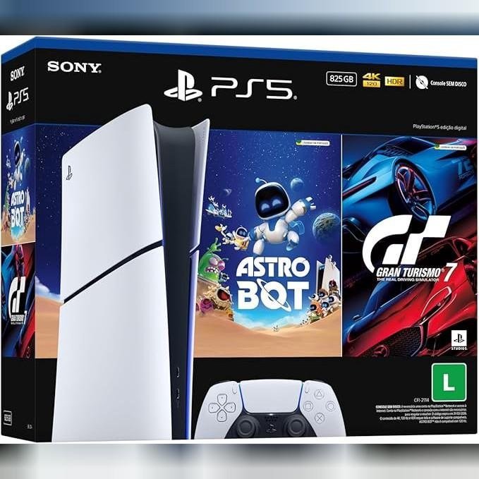 PlayStation®5 Slim Digital 825GB – Pacote ASTRO BOT e Gran Turismo 7