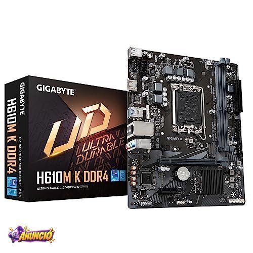 Gigabyte H610M K DDR4 Placa-Mãe Micro-ATX, Socket LGA 1700, DDR4, para Intel Core 12ª/13ª/14ª Geração