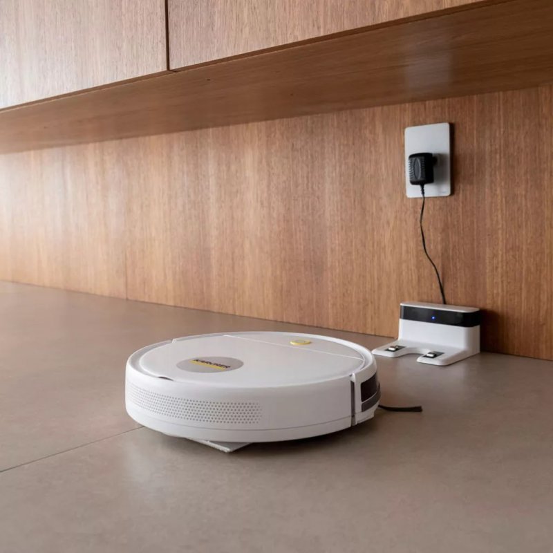 Robô Aspirador Kärcher RCV 1 Controle Remoto 3 em 1 Varre, Aspira e Passa Pano Seco Bivolt