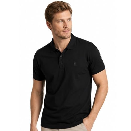 Camisa Polo Masculina Piquet Polo Wear (BR, Alfa, P, Regular, Preto)