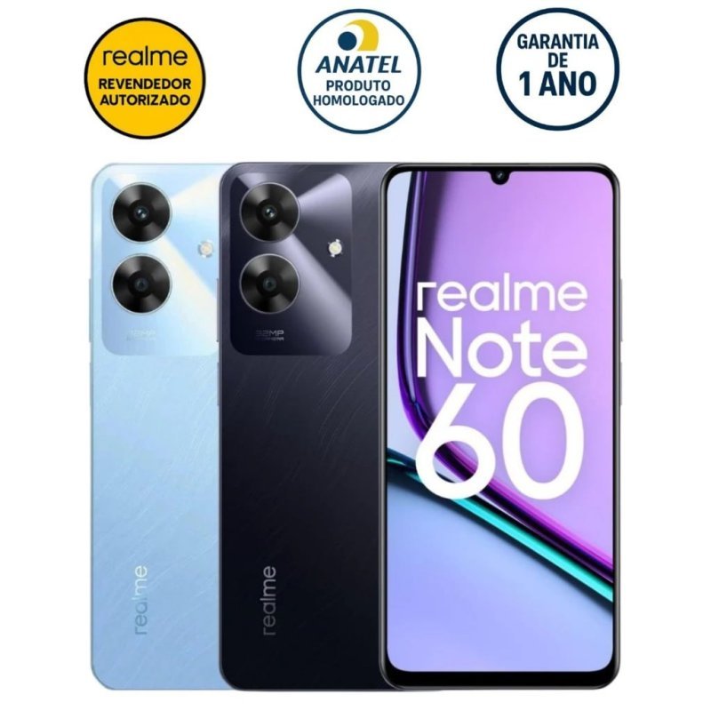 Smartphone Realme Note 60 256GB 4GB RAM 1 Ano de Garantia Original Lacrado