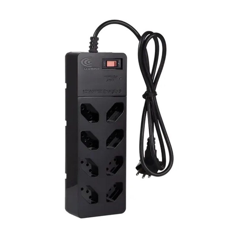 Filtro De Linha com Dps iCLAMPER Energia 8 Tomadas Régua com Tecnologia Lcf