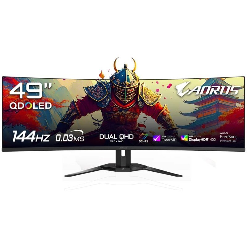 Monitor Gamer Gigabyte AORUS QD-OLED 49", Dual QHD, 144Hz, 0.03ms