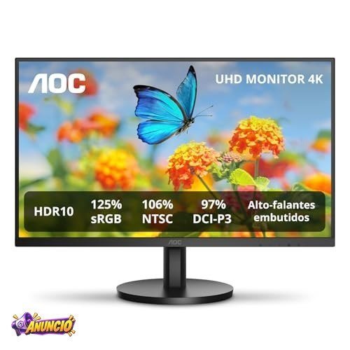 Monitor AOC 27" 4K IPS 106% NTSC 97% DCI-P3 Speakers U27B3A
