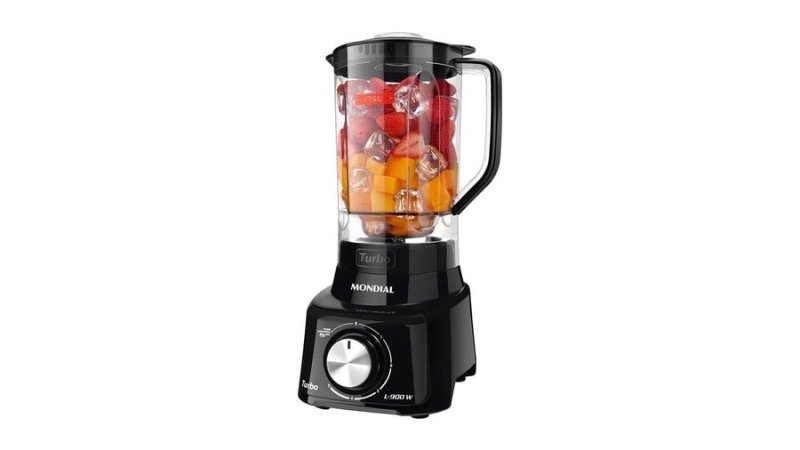 MONDIAL Liquidificador, Turbo L-900W, 110V, Preto, 2,7L
