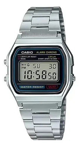 Relógio Casio Digital Vintage Prata Unissex Original Barato Prata