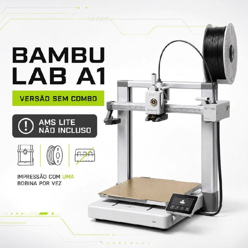 Impressora 3D Bambu Lab A1 FDM Sem AMS Lite