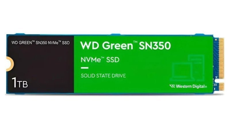 SSD 1tb Western Digital Green Sn350 NVMe, Gen3, M.2 2280 Azul