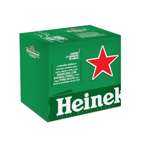 Cerveja Heineken Garrafa 600ml - Pack com 12 unidades
