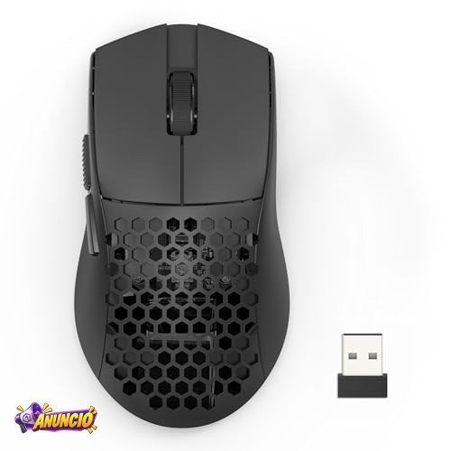 Mouse Gamer Redragon Astrolabe Lite Preto PAW3313 10000 DPI Sem Fio Tri-Mode USB 2.4GHz Bluetooth, USB Tipo-C Estrutura Perfurada Honeycomb 49g Cabo Paracord M725-LIT