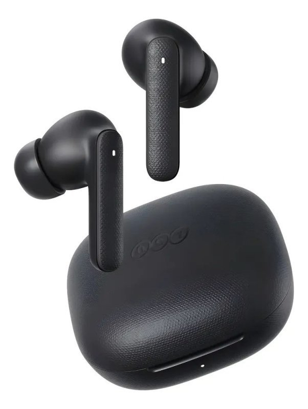 Fone de Ouvido QCY Buds T43 Enc Bluetooth 5.3, Ipx4, 35H de Reprodução, Drivers de 10mm, Cor Preto