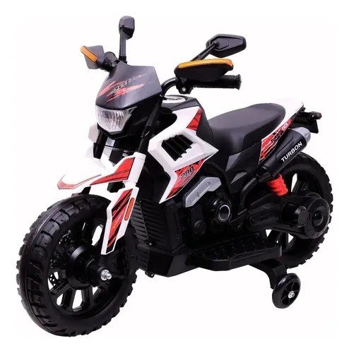 Moto Elétrica Infantil Turbon Com Rodinhas Branco Zippy Toys