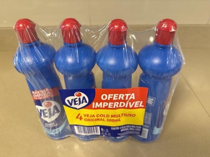 Kit 04 un. Veja Gold Original Limpador Multiuso 500ml