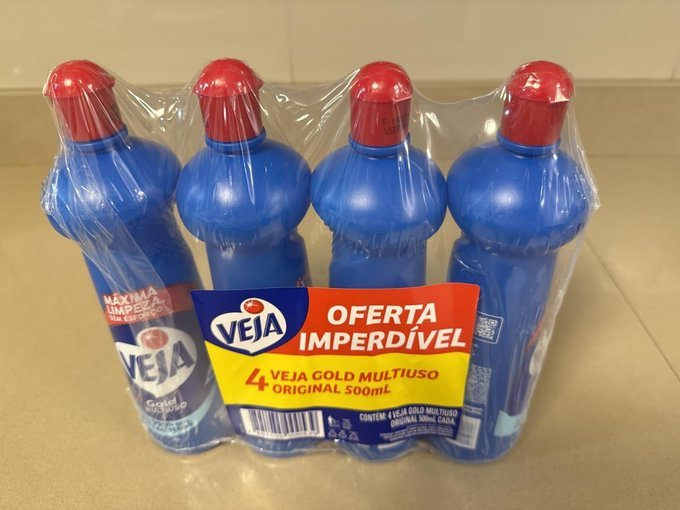 Kit 04 un. Veja Gold Original Limpador Multiuso 500ml