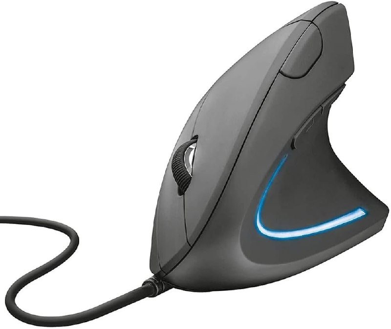 Mouse Gamer Ergonômico Inland Sounds USB Óptico com LED Design Vertical Preto
