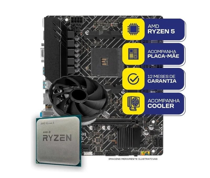 Kit Upgrade Gamer Mcl, Amd Ryzen 5 3400g, A520m