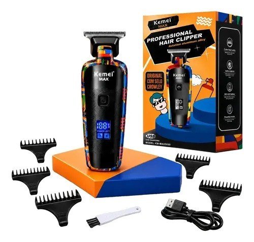 Máquina De Acabamento Profissional Kemei - Max5090 Visor Lcd Multicolor 127/220v