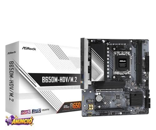 Placa Mãe ASRock B650M-HDV/M.2, Chipset B650, AMD AM5, mATX, DDR5
