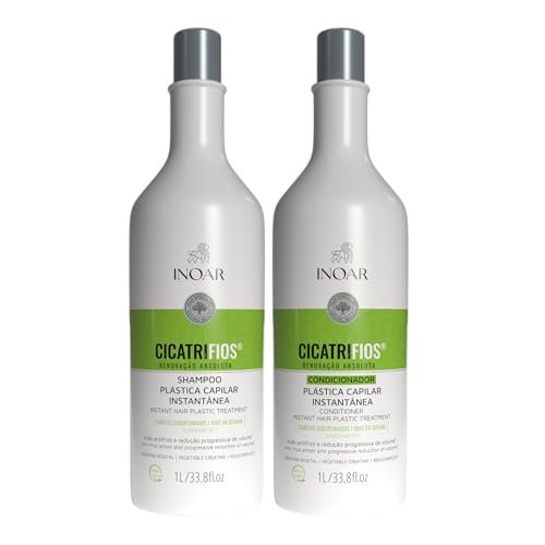 Inoar, Kit CicatriFios Plástica Capilar – Shampoo e Condicionador 2x1L