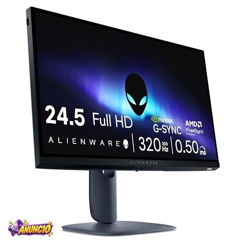 Monitor Gamer Alienware 25", Full Hd (1920 x 1080), 320 Hz, Aw2525hm