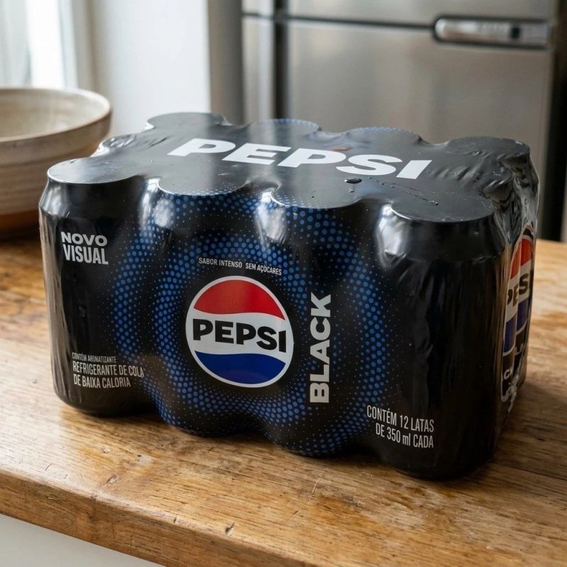 Pack 12 un. Refrigerante Pepsi Lata Black Zero 350ml