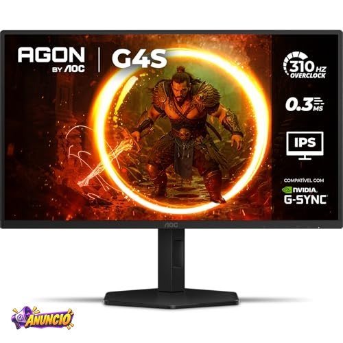 Monitor Gamer AOC AGON G4S 25" 310Hz 0.3ms HDR10 IPS Base Ajustável 25G4S/P