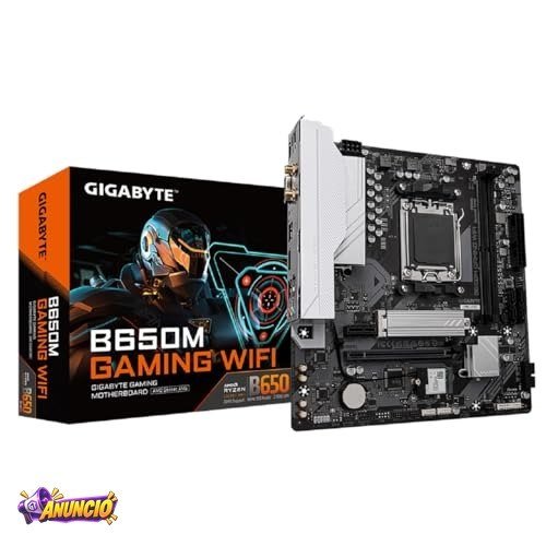 Gigabyte B650M GAMING WIFI Placa-Mãe Micro-ATX, Socket AM5, DDR5, para AMD Ryzen Série 7000/8000/9000