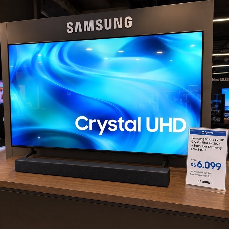 Samsung Smart TV 58" Crystal UHD 4K 2026 + Soundbar Samsung HW-B400F