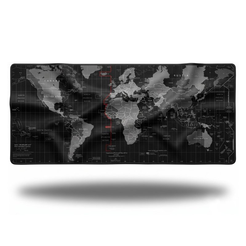 Mouse Pad Mapa Mundi Grande 80x30cm Qualidade Premium