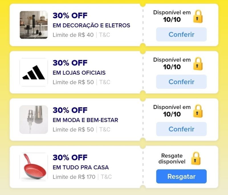 Cupom de 30% OFF em Tudo Para Casa