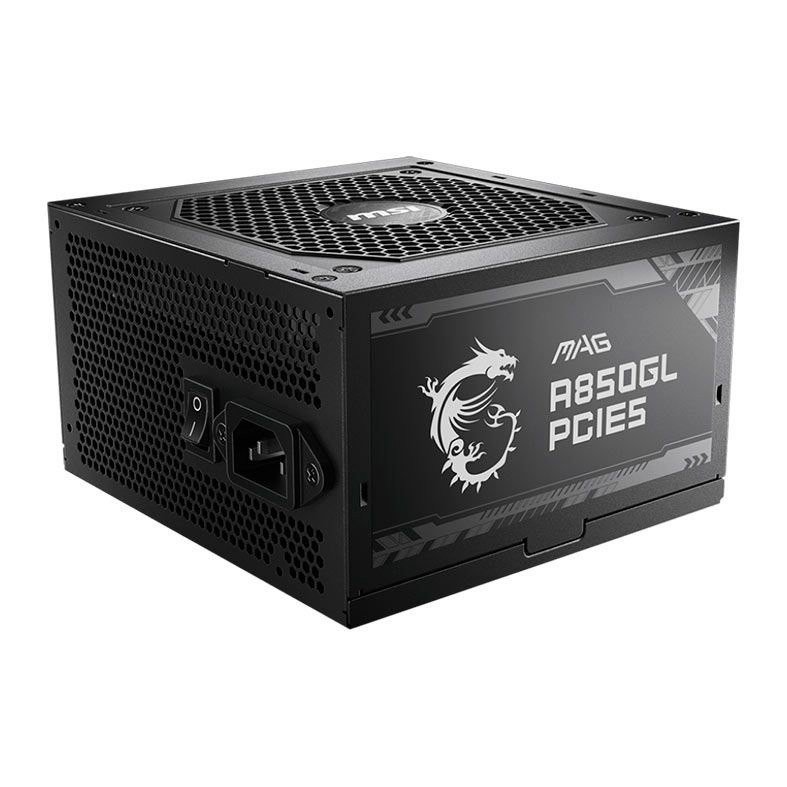 Fonte MSI MAG A850GLS 850W 80 Plus Gold Modular PCIe 5 ATX PFC Ativo Gamer PC