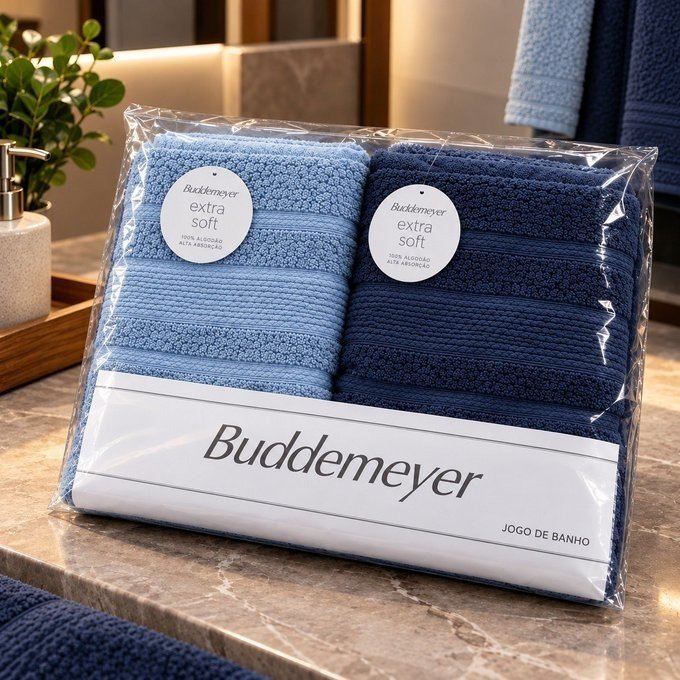 Jogo com 4 Toalhas Buddemeyer Bella Extra Soft + Frete Grátis