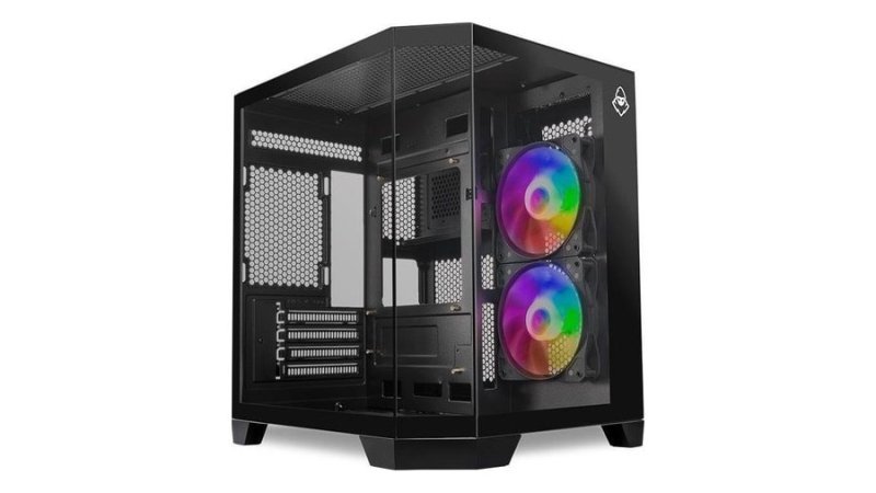 Gabinete Gamer Mancer Cv700b, Mini-Tower, Lateral de Vidro, Com 2 Fans, Preto, Mcr-Cv700b-Bk-2F