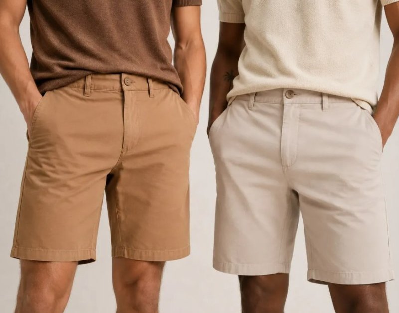 Kit 2 Bermudas Masculinas Sarja Chino Bolso Faca Hering