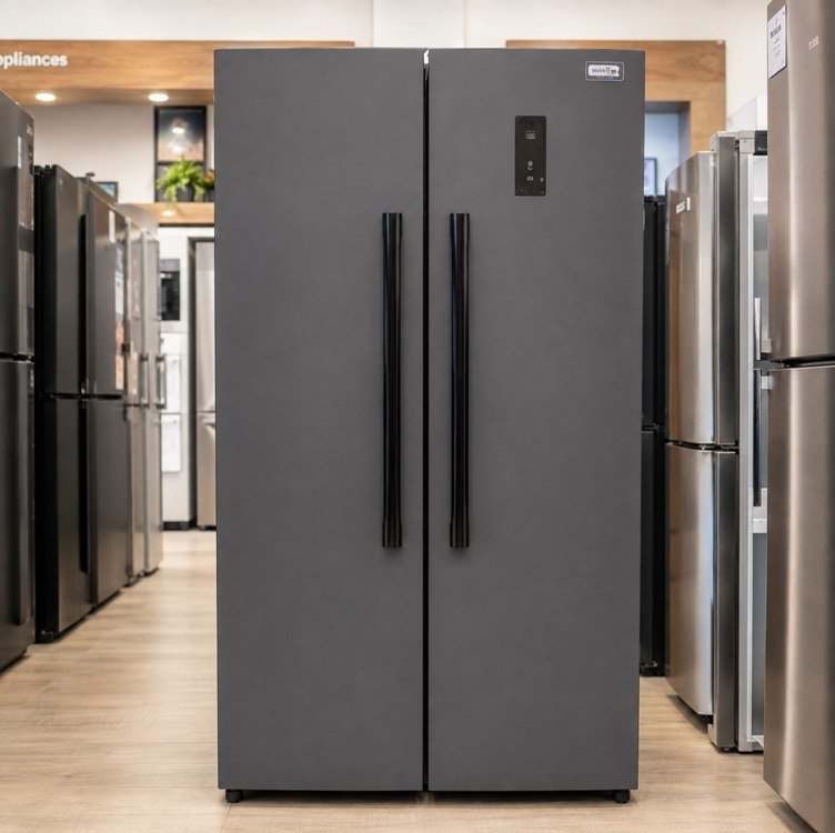 Geladeira Refrigerador HQ Frost Free Side By Side 460 Litros Cinza HQ-460SBSFF (220V)