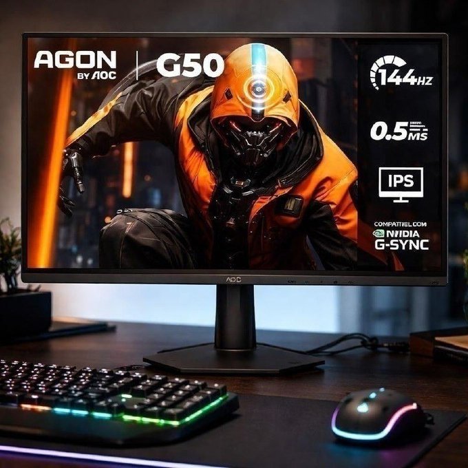 Monitor Gamer AOC AGON G50 24" 144Hz 0,5ms IPS
