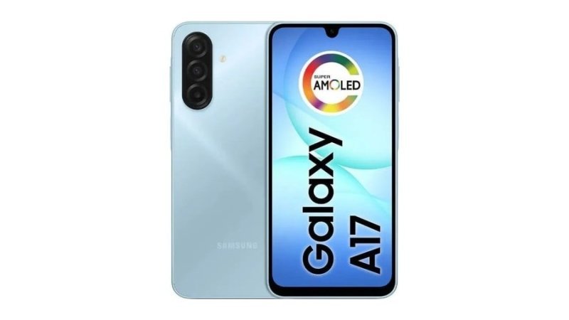 Celular Samsung Galaxy A17 Com Ia, 128gb, 4gb Ram, Câm De 50mp, Tela De 6.7, Nfc, Ip54 Azul