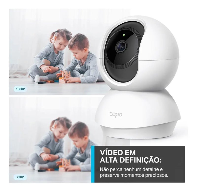 TP-Link Tapo C200 Câmera de Segurança Wifi 1080P 360° Pan/Tilt