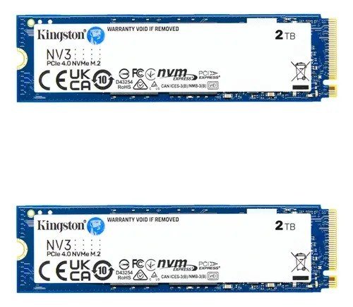 Ssd Servidor Kingston 2tb Nv3 Pcie 4.0 M.2 Nvme Snv3s/2000g Preto