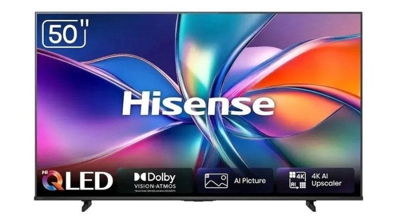 Smart Tv Hisense Hi-Qled 4K 50" polegadas com Processador Ai, Dolby Vision Atmos e Compatibilidade Alexa 50Q6qvv