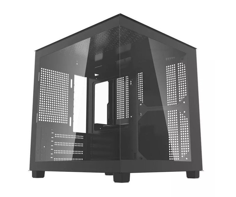 Gabinete Gamer Aquário Aigo Apollo A275, Mini-Tower, Lateral de Vidro, Preto