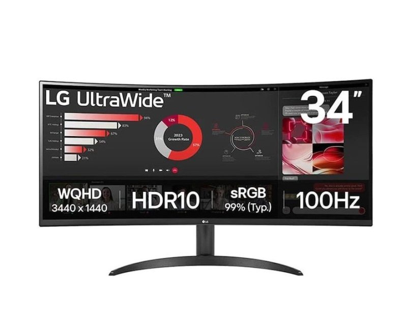 Monitor Curvo LG 34WR50QK-B de 34 UltraWide, WQHD, 100Hz, HDR10