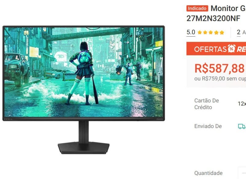 Monitor Gamer Philips EVNIA 27" 144Hz 0,5ms IPS