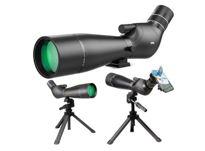 Spotting Scope 20-60x80 com tripé e suporte de telefone