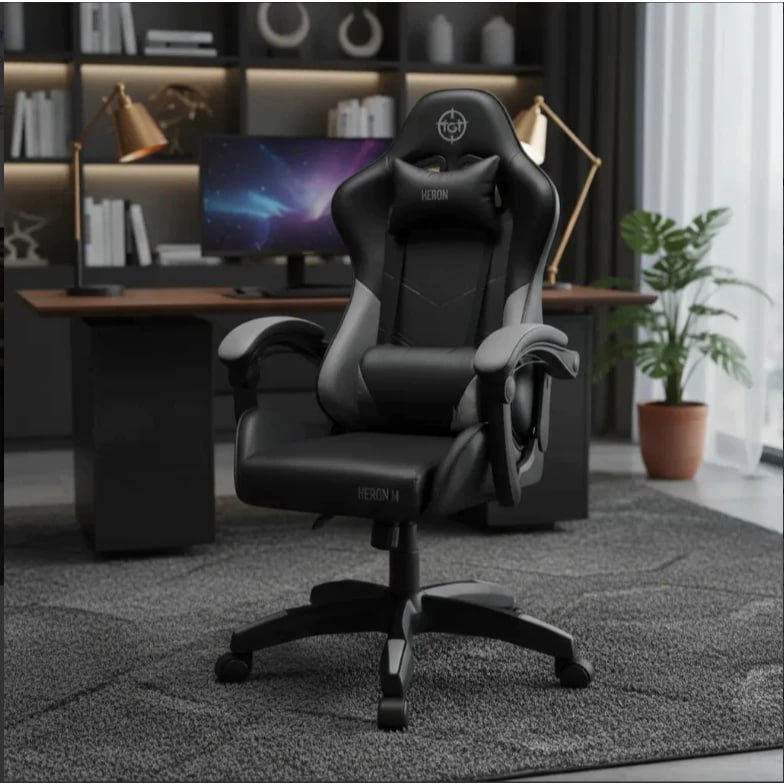 Cadeira Gamer TGT Heron M, Preto, TGT-HRM-BK02