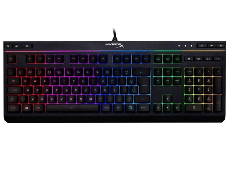 Teclado Gamer HyperX Alloy Core RGB, ABNT2, PRETO