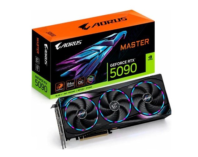 Placa de Vídeo Gigabyte AORUS Master 32GB GeForce RTX5090 GDDR7