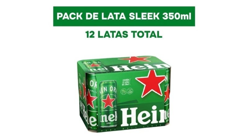 2x Cerveja Lager Heineken Lata 350ml 12 Unid