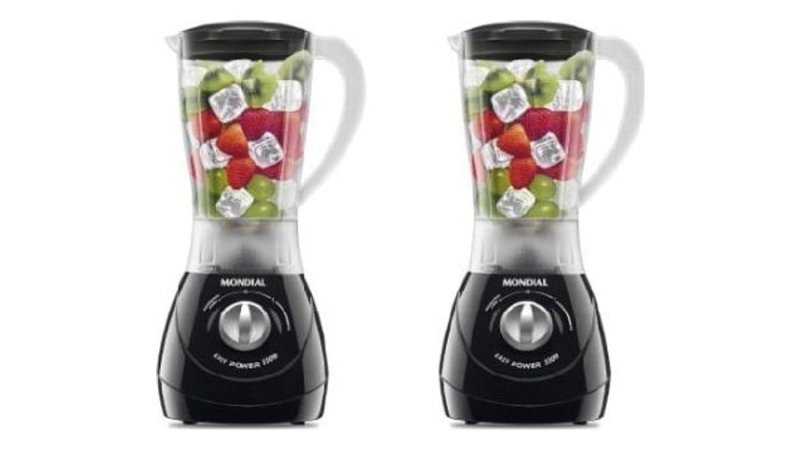 2x Mondial Liquidificador Easy Power, Preto, 550W, 110V