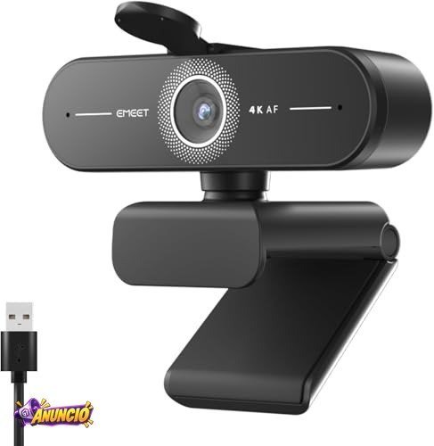 EMEET C60E 4K Webcam para PC